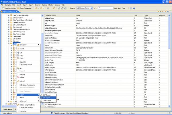 Active Directory export to csv