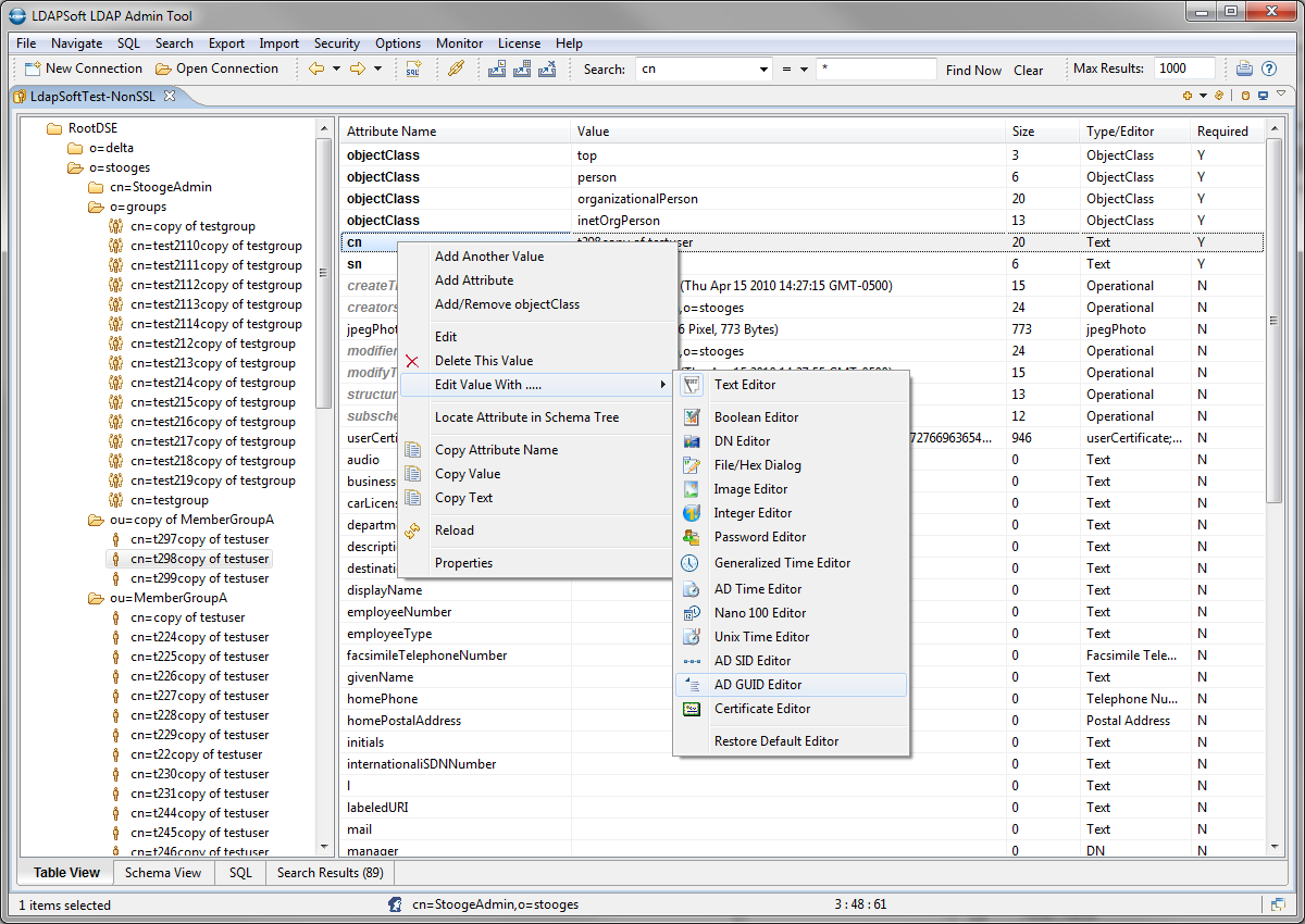 LDAP Admin Tool Standard Edition Screenshots