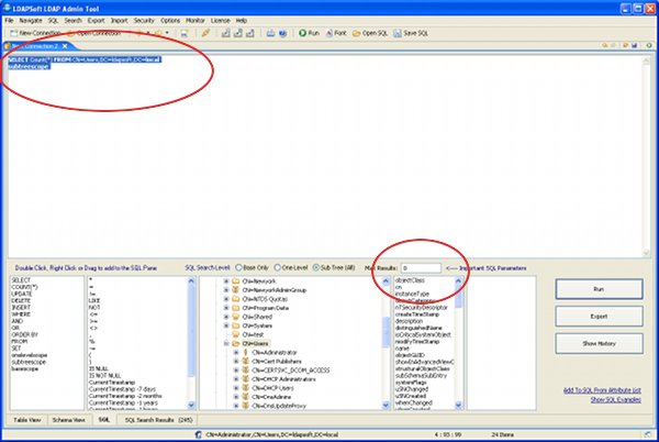 Count of records from Active Directory